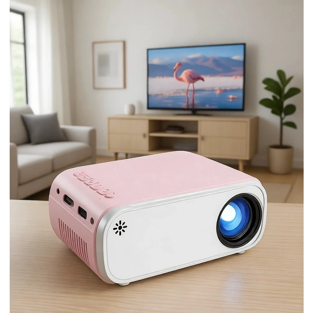 Portable WiFi Mini Projector for Outdoor Movies Screen Mirroring iOS Android HDMI USB