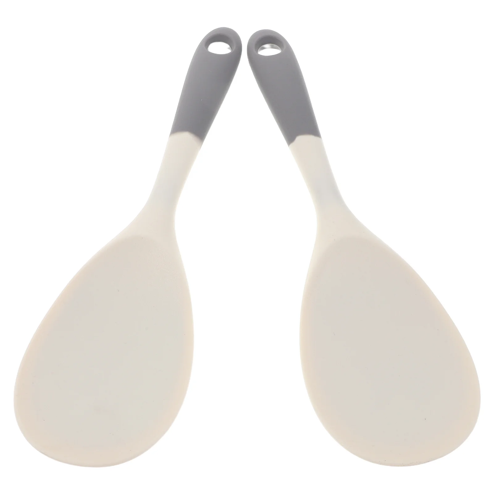 

2Pcs Nonstick Rice Spoon Heat Resistant Cooking Utensil Ergonomic Handle Rice Paddle for Serving Kitchen Cooking