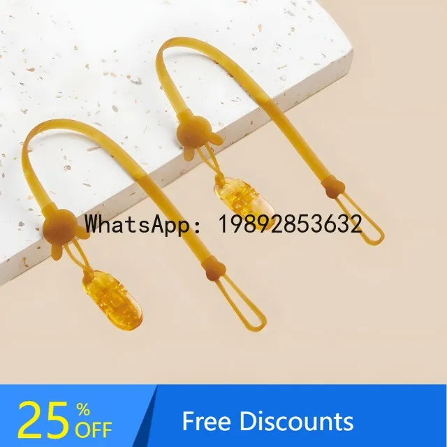 

Baby Supplies Silicone Anti-drop Chain Nano Silver Pacifier Teether Toy