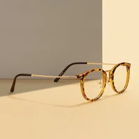 TR90 hombres mujeres ligero Vintage gafas marco redondo plástico leopardo claro gafas para lentes graduadas ópticas