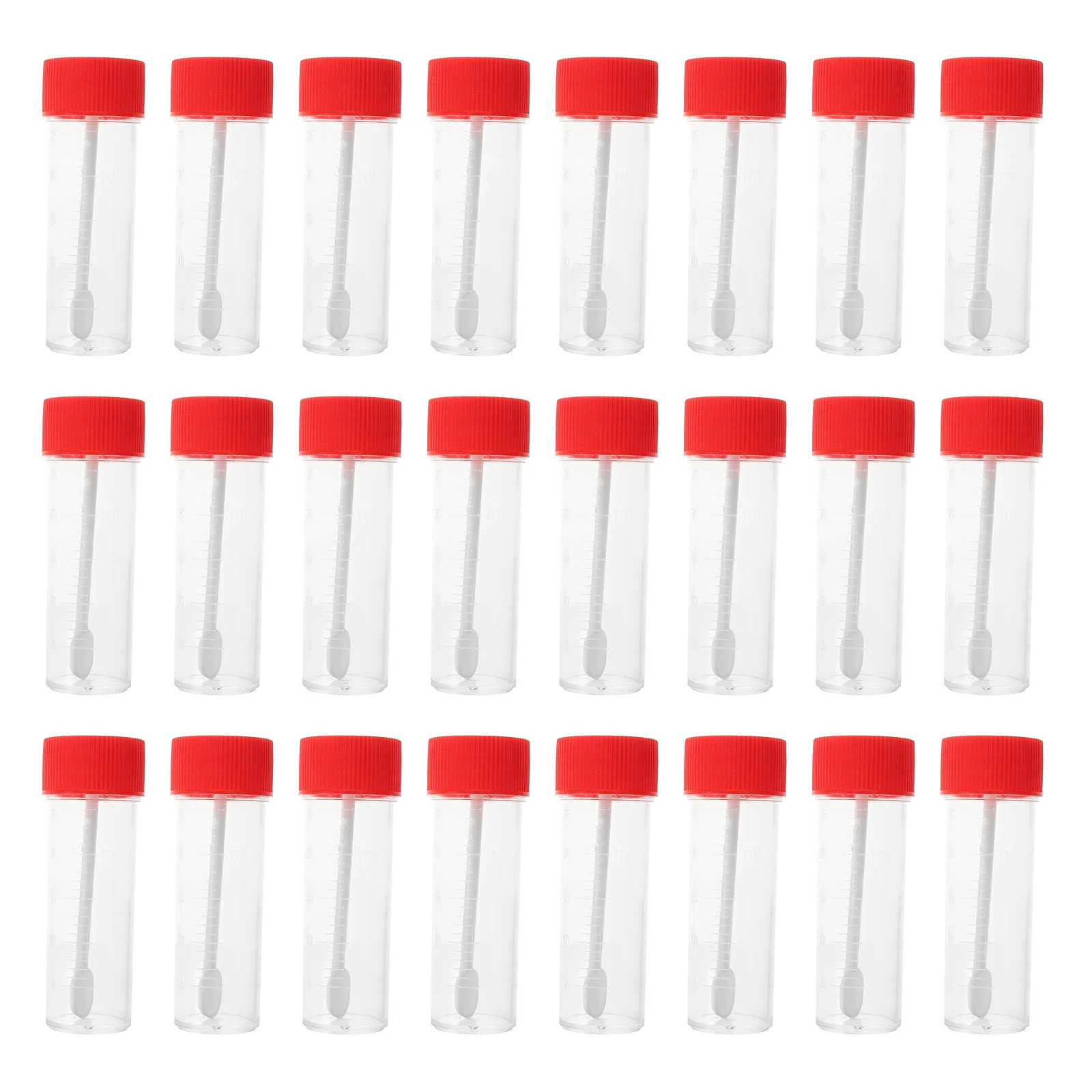 

50Pcs Plastic Specimen Bottles Leak-Proof Lid Sample Container for Stool Urine Laboratory Testing Stool Test Cup