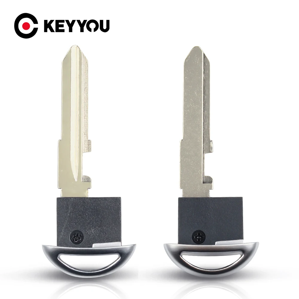 KEYYOU Uncut Emergency Key Blade Smart Insert Key Replacement Fit For Mazda 3 5 6 CX-5 CX-7 CX-9 MX-5 Miata RX-8 2006-2013