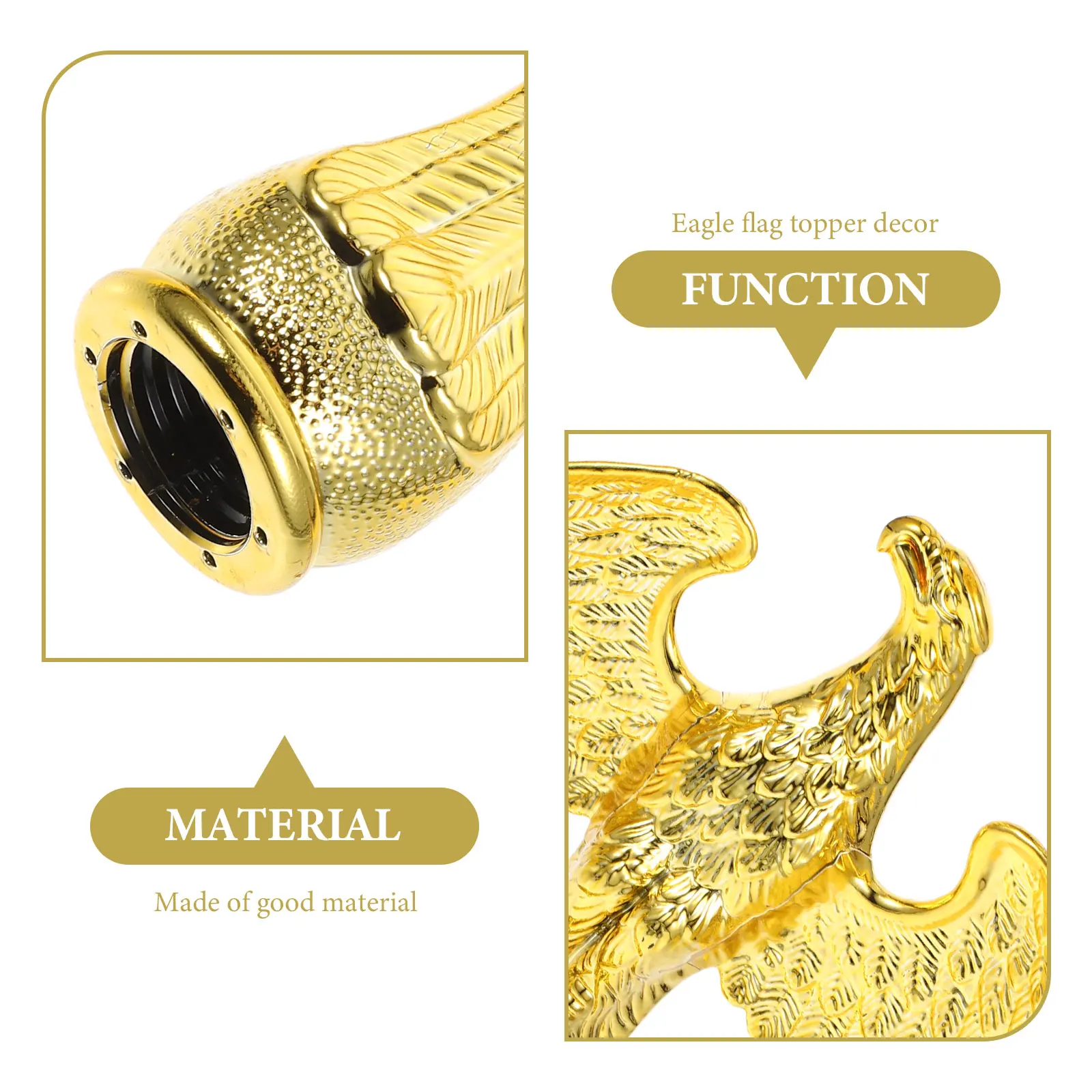 

Eagle Flagpole Flag Pole Head Decorative Plastic Finial Easy Install Craft Supplies Eagle Flag Topper Outdoor Display