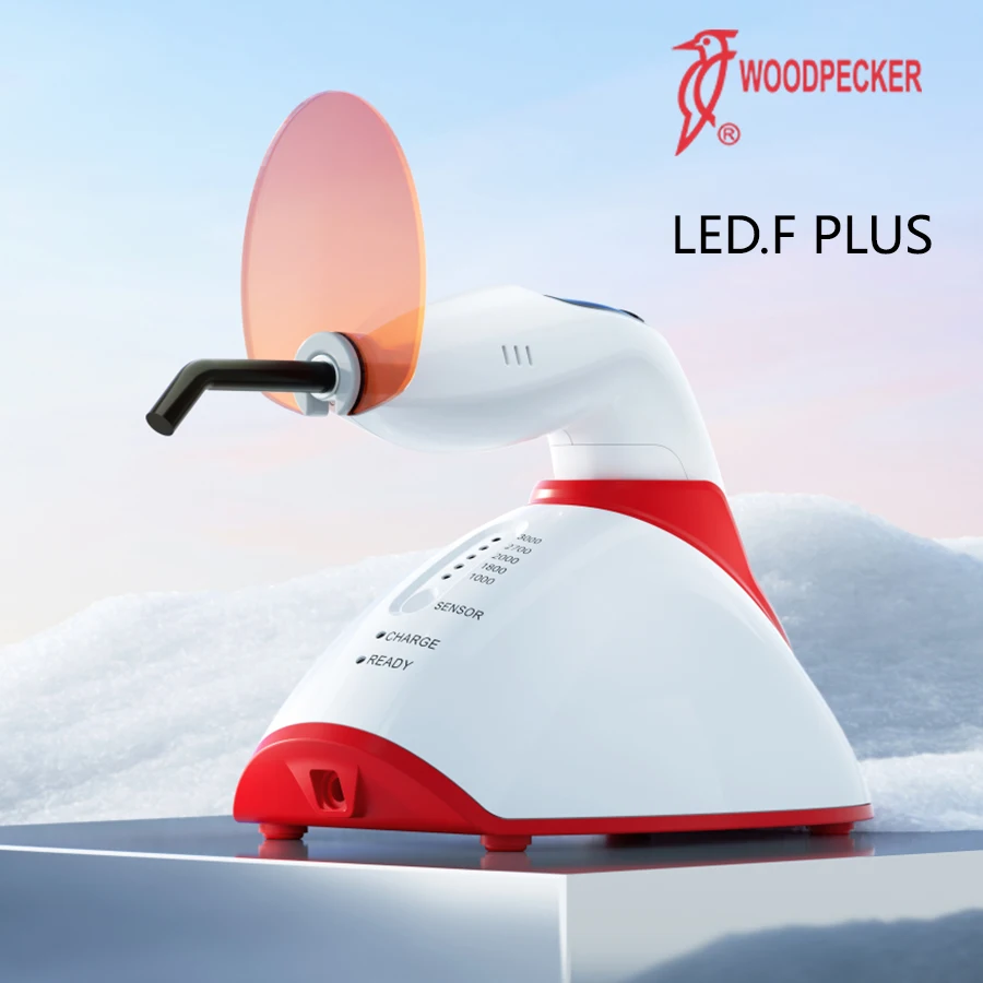 Lampada Fotopolimerizzante Dentale Woodpecker Led.F Plus A Spettro Largo, Lampada Indurente Resina Orale Con 6 Modalità, Per Ortodonzia E Indurimento 1000-3000 Mw/Cm²-image