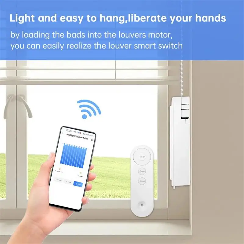 Tuya WiFi Smart Motorized Chain Roller Blinds Remote Voice Control Shade Shutter Drive Motor Work With Alexa Google Home