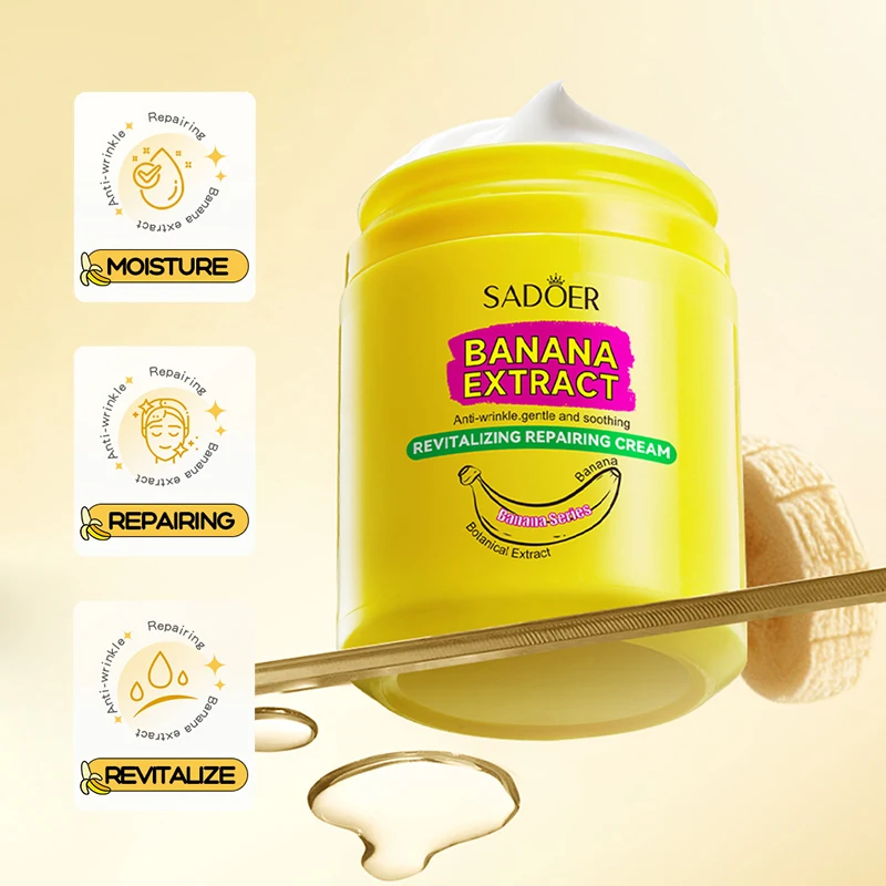 SADOER Banana Skin Brightening Cream Skincare Moisturizing Facial Creams Hydrating Face Cream Beauty Skin Care Products