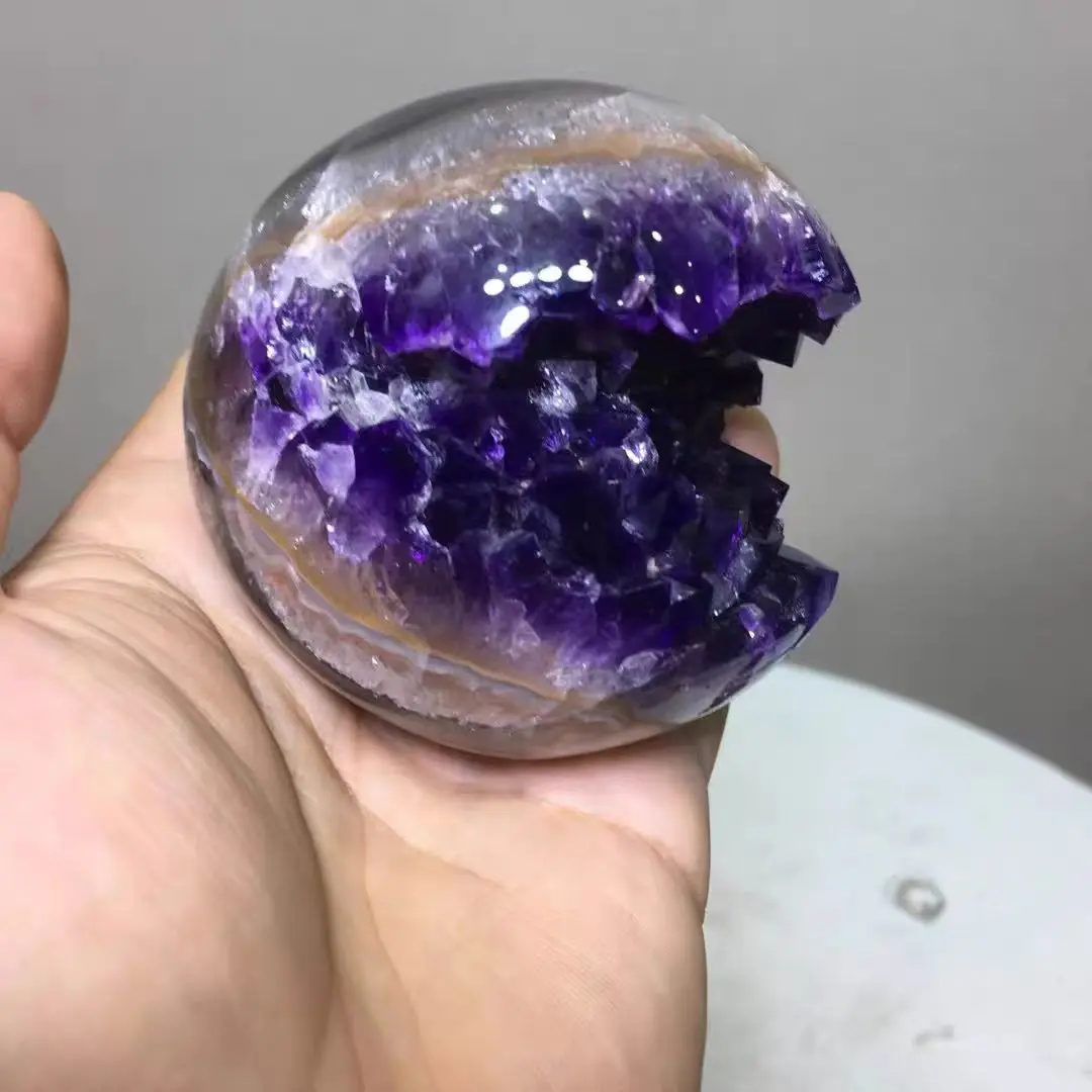 Natural Amethyst Smiles Naturally, Crystal Clusters, Quartz Energy Spheres, Spiritual Healing, Home Decoration, Purification Div