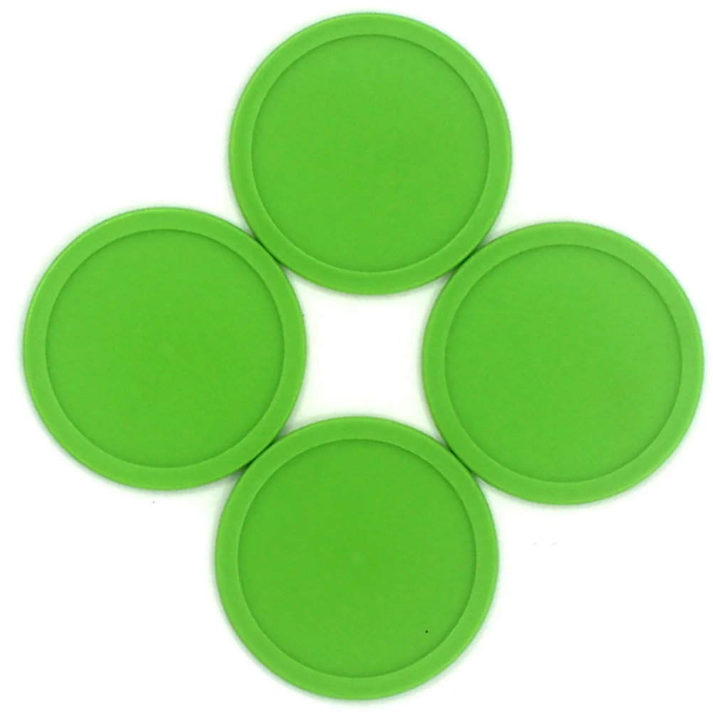 

20pcs Ice Hockey Pucks Air Hockey Pushers Set Replacement Paddles For Table Outdoor Indoor Green