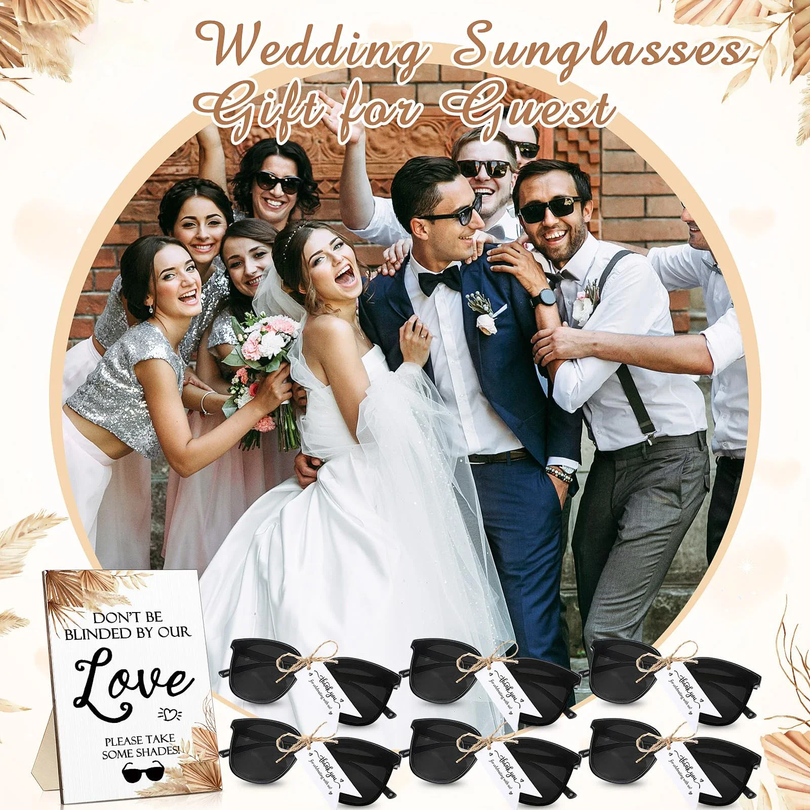 12-60 Pairs Heart Shaped Sunglasses Wedding Favors for Guests Bachelorette Party Bride Bridesmaid Groomsmen Glasses Women Men