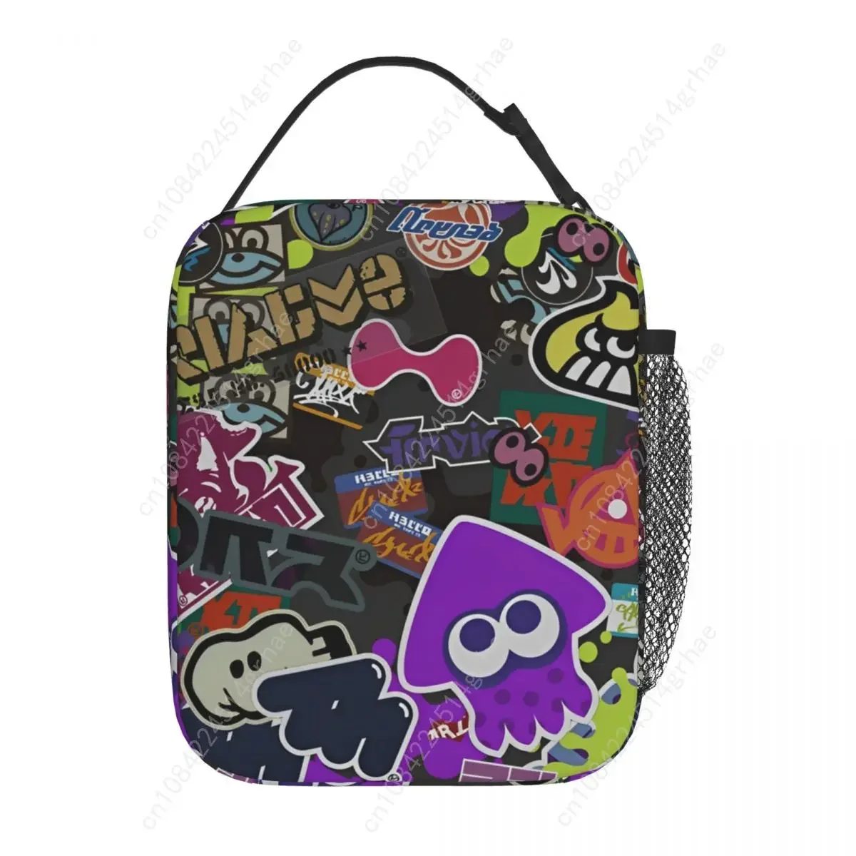 Tas Makan Siang Terisolasi Splatoon Shoot Video Game, Tas Makanan, Kotak Makan Siang Termal Portabel untuk Kantor Sekolah