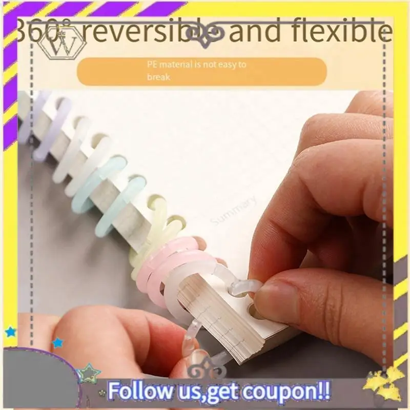 

New 200 Pieces Plastic Books Binding Discs Discbound Expansion Discs Binder Rings Book Rings For DIY Notebook Planners 15Mm