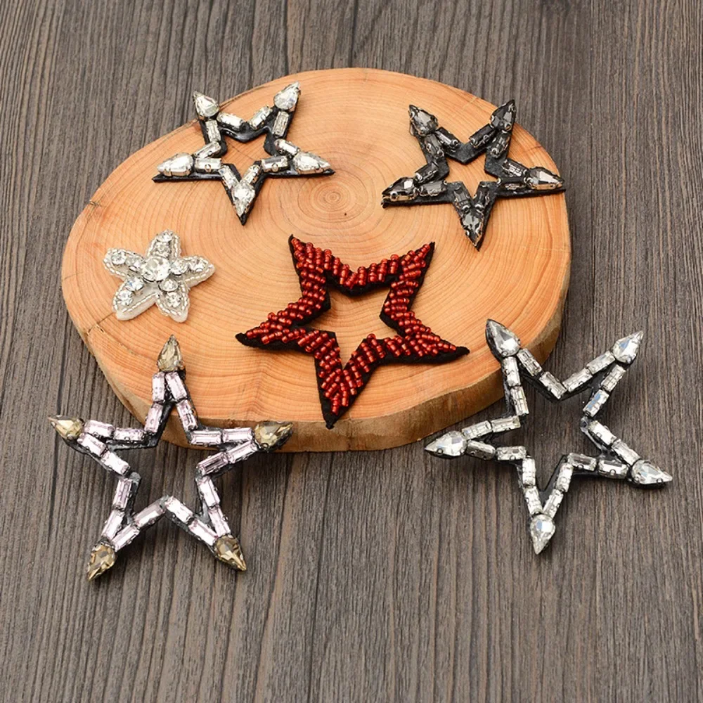 Pentagram Cloth Sticker Small Cartoon Color Handmade Nail Drill Clothing Bag Shoes Clothing Decoration Patch DIY Accessories