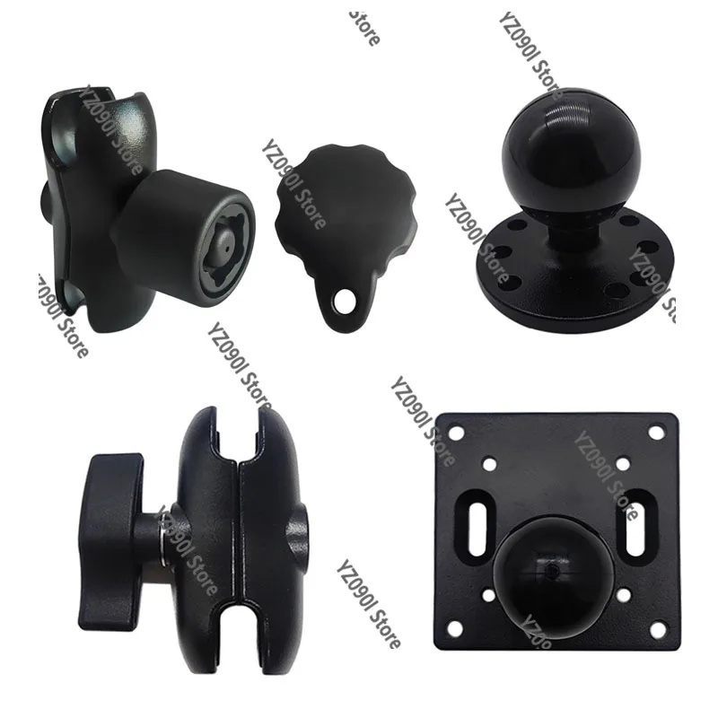 1 Inch Ball Head Connecting Rod Bracket Aluminum Alloy Lengthened Clamp Mount for Motorcycle Sports Camera
