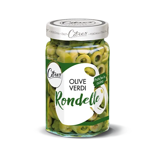 Zielone oliwki w plastrach słone Rondelle 290g - Citres