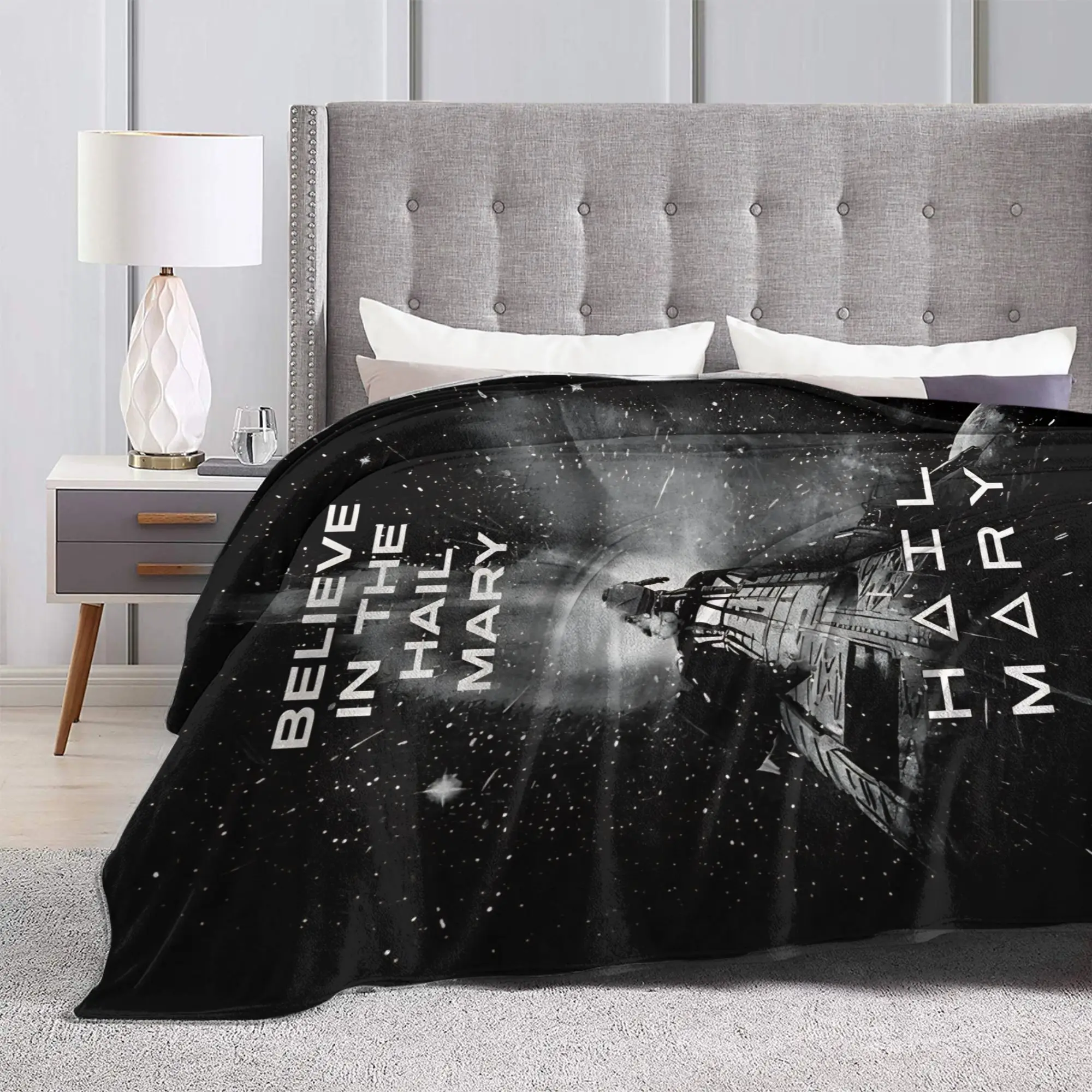 Believe In The Project Hail Mary  Plush Blankets  Customized Throw Blankets for Home 150*125cm Plush Thin Quilt