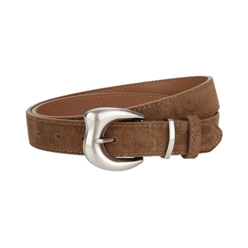 موضة عادي جلد طبيعي الجلد المدبوغ أحزمة وسط النساء حزام الجينز الأحمر الأزرق القهوة جلد البقر Correas Para Mujer Ceinture صب فام