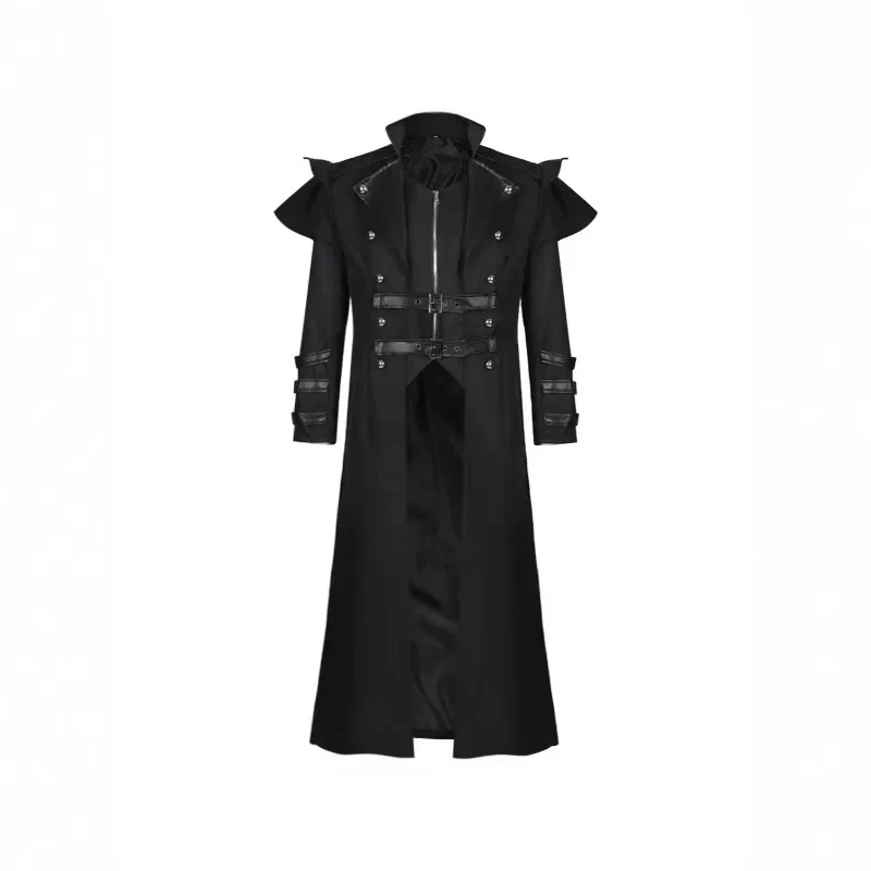 

Gellroos Warden Cosplay Game Role Play Commander Leather Coat Villain Style Halloween Costume Tactical Ge gf;.9