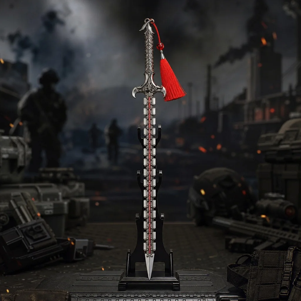 

11inch Call of Duty Katana Metal Blade Snake Ninja Knife Real Size Japanese Katana Anime Samurai Sabre Cosplay Prop Toy Gifts