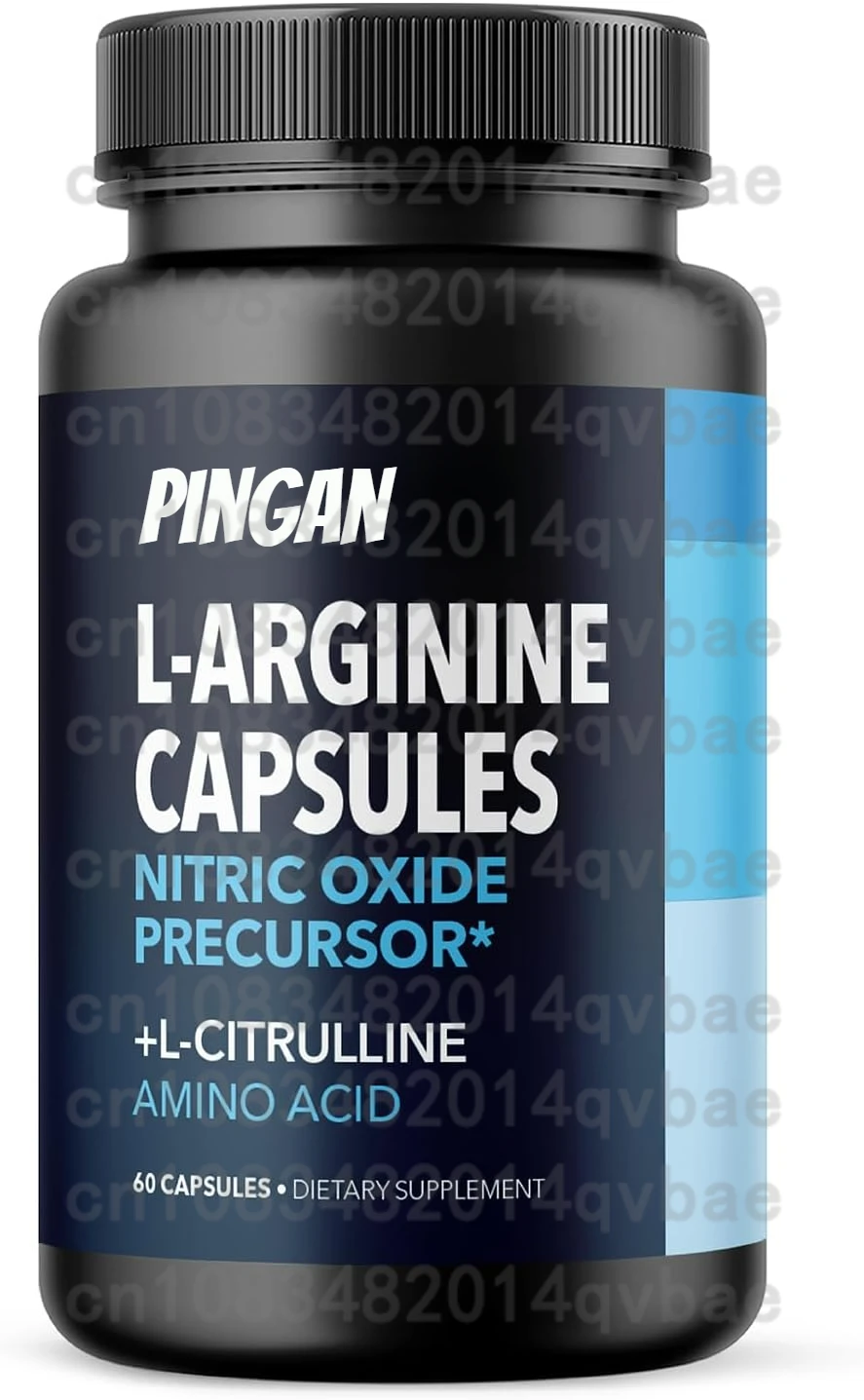 

L-Arginine Capsules- Enhance Performance, Endurance, Lean Muscle, and Improve Men's Health Non-GMO, 60 Capsules