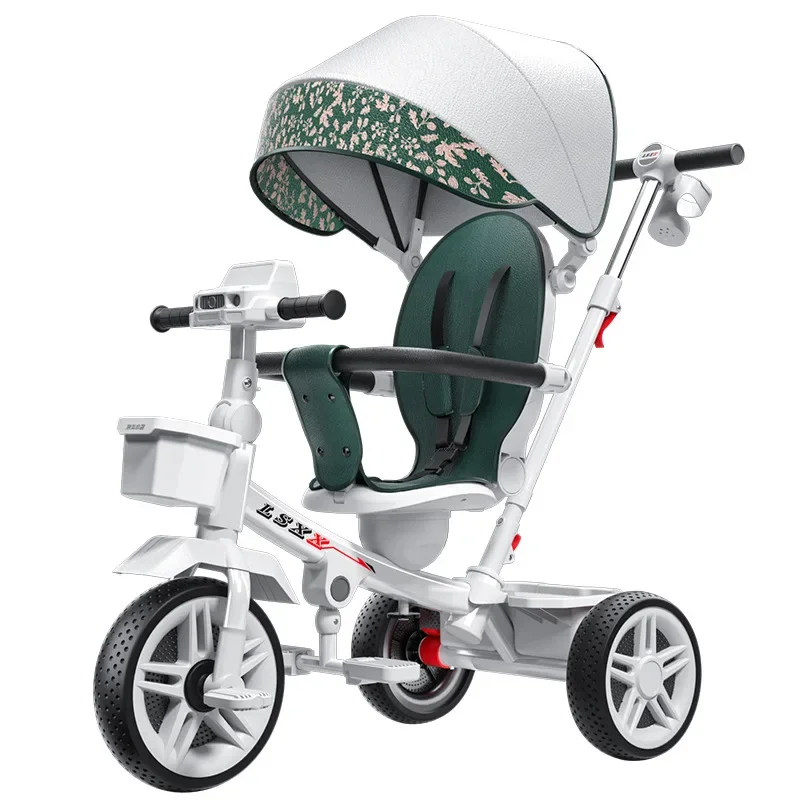 

Children's tricycle babies can lie down folding bicycles boys and girls can lie down cars toddlers toy strollers