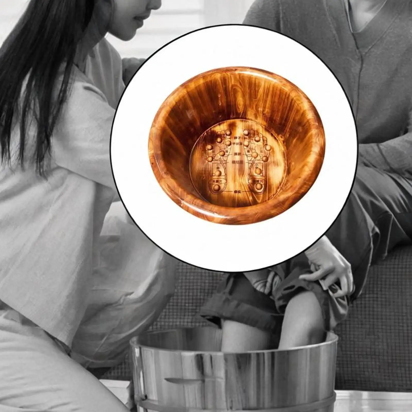 อ่างแช่เท้านวดกระดูกเชิงกรานผ่อนคลายเท้าห้องน้ําอ่างแช่สําหรับผู้ใหญ่