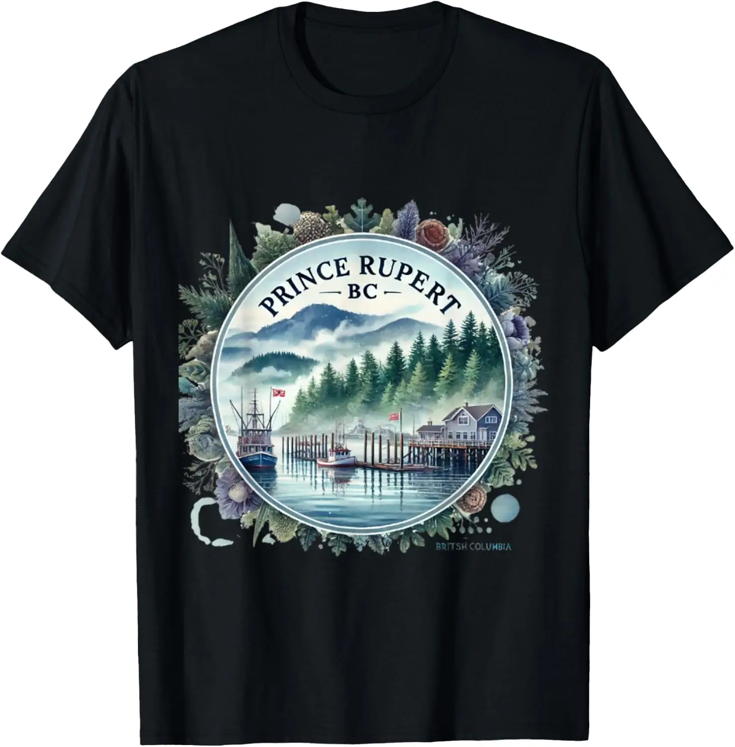 Prince Rupert British Columbia Island Canada T-Shirt 100% Cotton Trendy Y2K Short-Sleeve Tee – Soft, Quick-Drying, &
