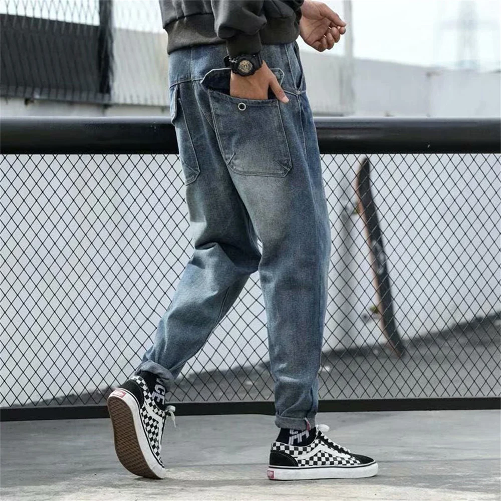 Men's Jeans Pants Casual Vintage Baggy Clothing Straight Leg Trousers Korean Fashion Man Streetwear Pop Harajuku Oversize Pants