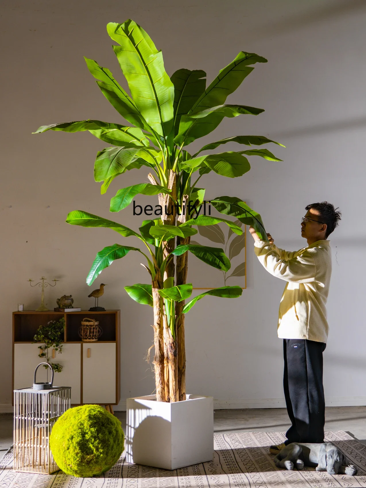 Simulation Banana Tree Simulation Green Plant Bionic Fake Trees Plant Indoor Living Room Landscaping Floor Ornaments