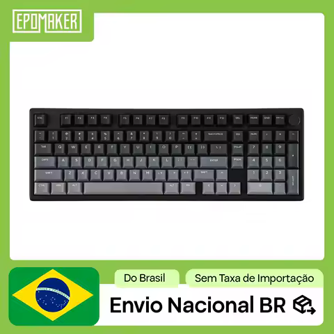 EPOMAKER Galaxy100 Lite Teclado Mecânico Alumínio com Layout 96% ANSI US QMK/VIA Hot-Swap Gasket Com Fio/Sem Fio (2.4GHz/BT)