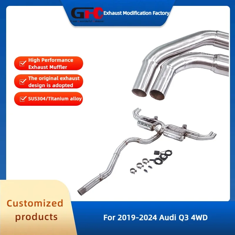 

GFC 304 Stainless Steel Catback High-Performance Electronic Valve Exhaust System for 2019-2024 Audi Q3 4WD