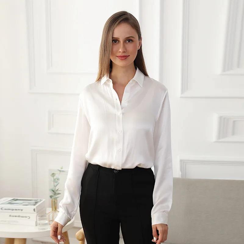 

19Momme Basic Style 100% Mulberry Silk Shirt