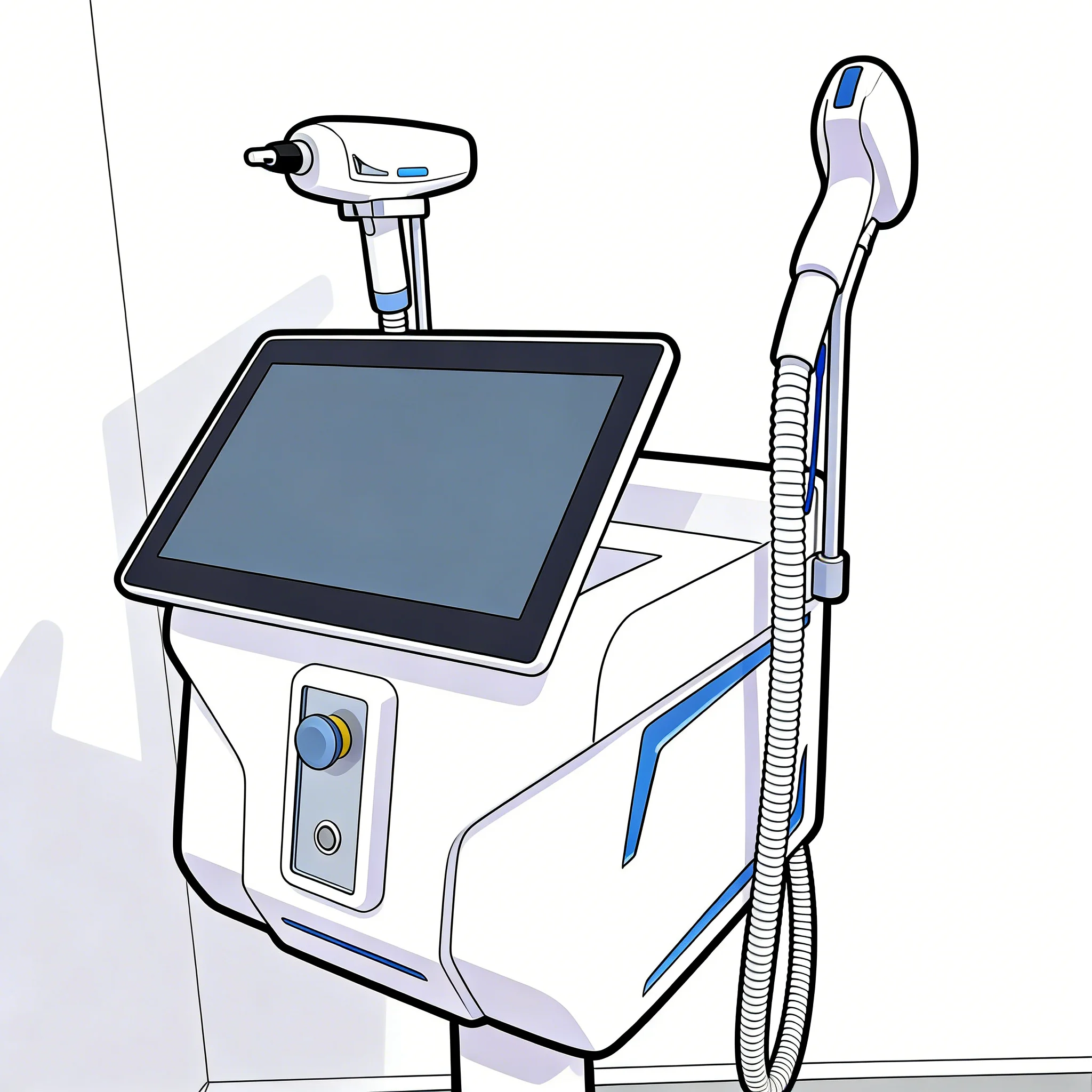 

YAG Pico Q Переключаемый лазерный аппарат для удаления волос Неинвазивное безболезненное устройство для ухода за кожей для гладкой шелковистой кожи