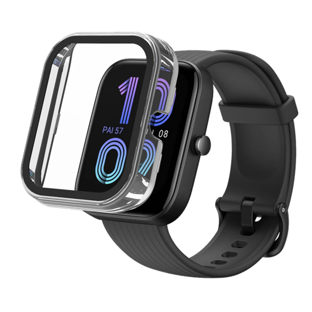 Hard PC + กระจกนิรภัยสำหรับ Xiaomi Amazfit Bip 3 Pro ความคุ้มครองเต็มรูปแบบป้องกันสำหรับ Amazfit Bip3หน้าจอ Protector