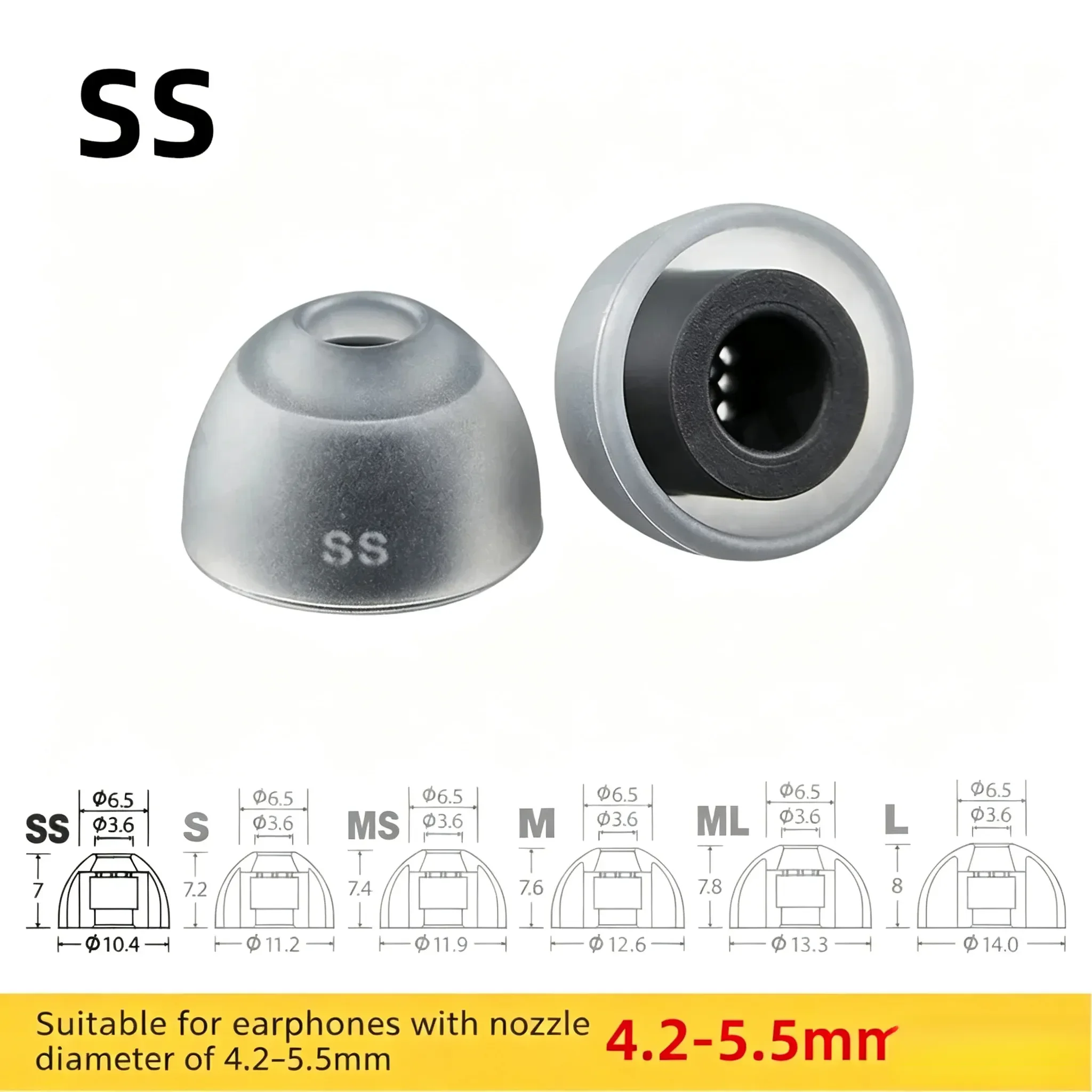 Suitable for AZLA Max ASMR Medical Silicone Eartips With Filter For Galaxy Buds2Pro XM5 XM6 Pi8 Swan