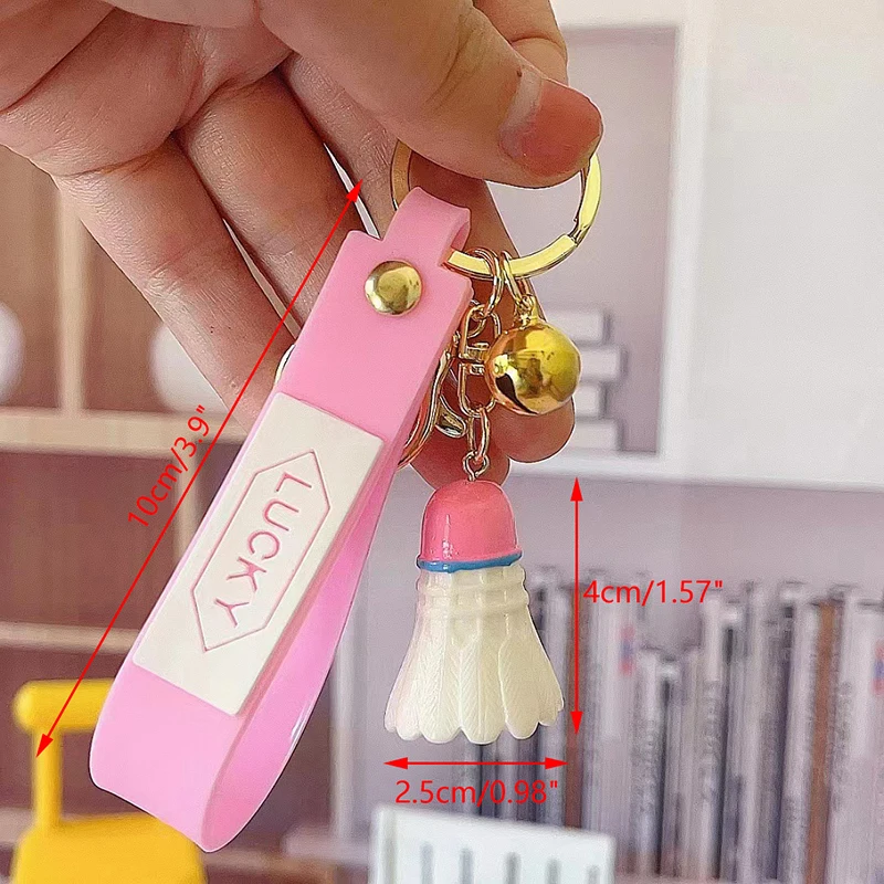 Porte-clés de badminton créatif pour hommes et femmes, bracelets d'amour, raquette en métal, pendentif pour téléphone, souvenir de compétition, sac de voiture, nouveau