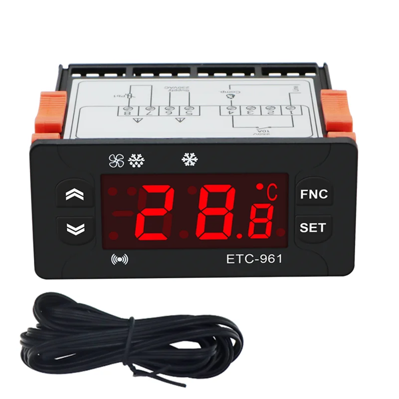 

5pcs ETC-961Mini Temperature Controller Microcomputer thermostats Digital Thermostat Refrigeration Alarm 220V NTC sensor 40% off