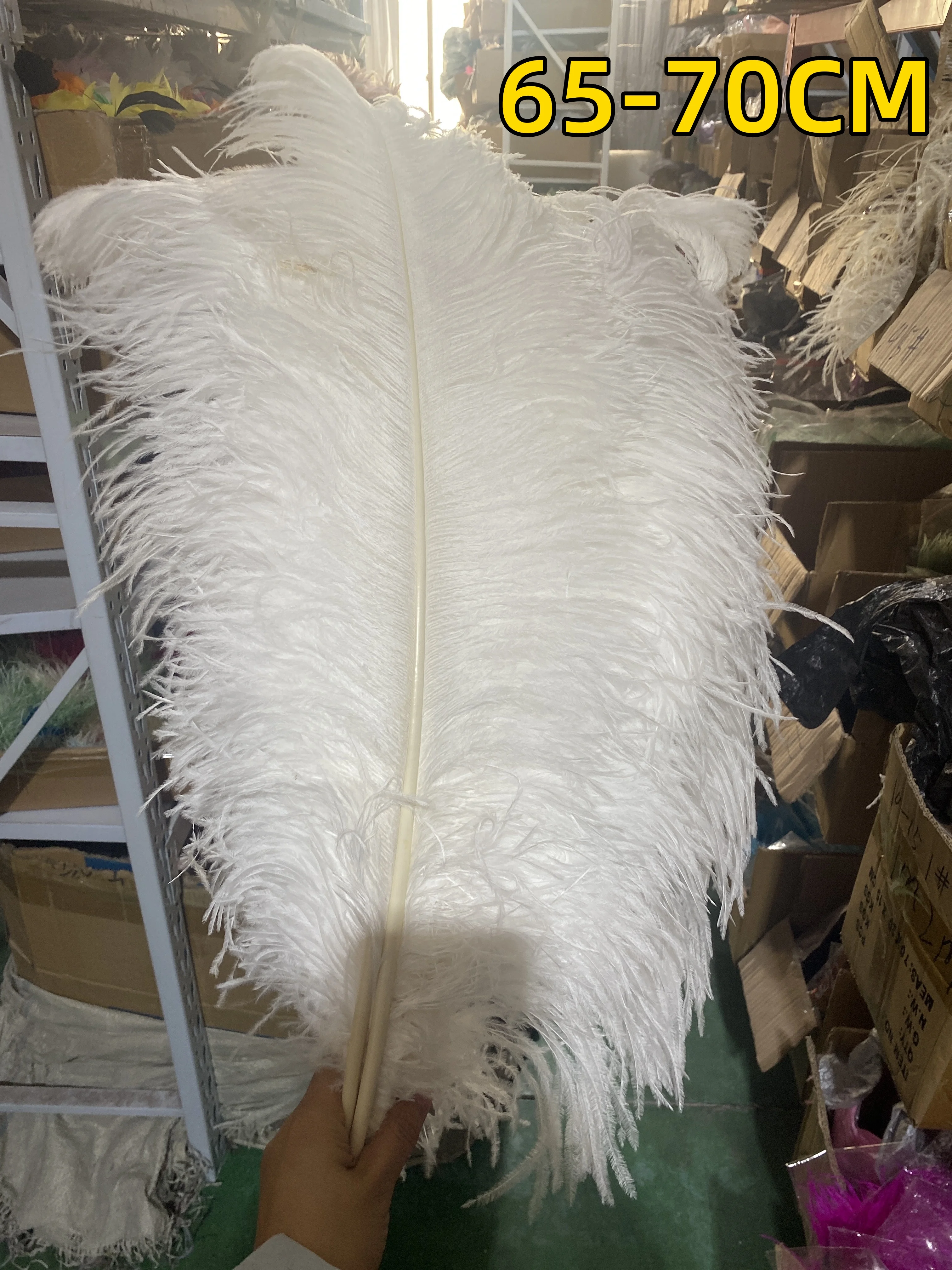 10/50/100/200 PCS Natural White Ostrich Feather 15-75cm/6 to 30inches Ostrich Plumage Wedding Centerpiece Clothing Plumes Decor