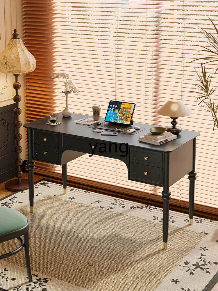 

Lmm Solid Wood Desk Household Student Adult Bookshelf Integrated with Hole Board Table Chair Computer Desk