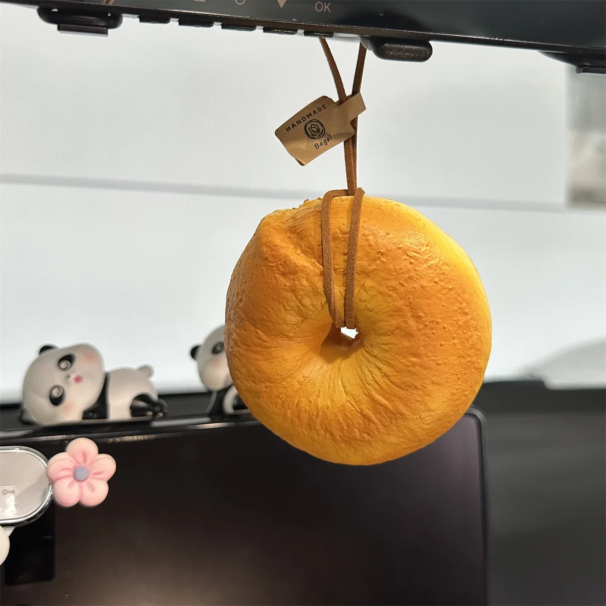 Creative Food Car Simulation Bread Pineapple Bag Key Chain Soft Relieve Stress Car Keyring Pendant Decoration Girl Gifts