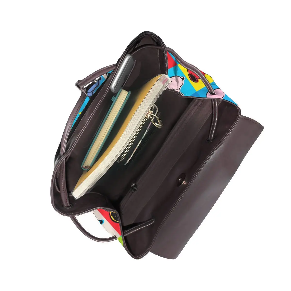 New Women's Multifunction Cute Cartoon Snoopy Backpack Casual Leather School Bag For Girls Fashion Travel Shoulder Bag