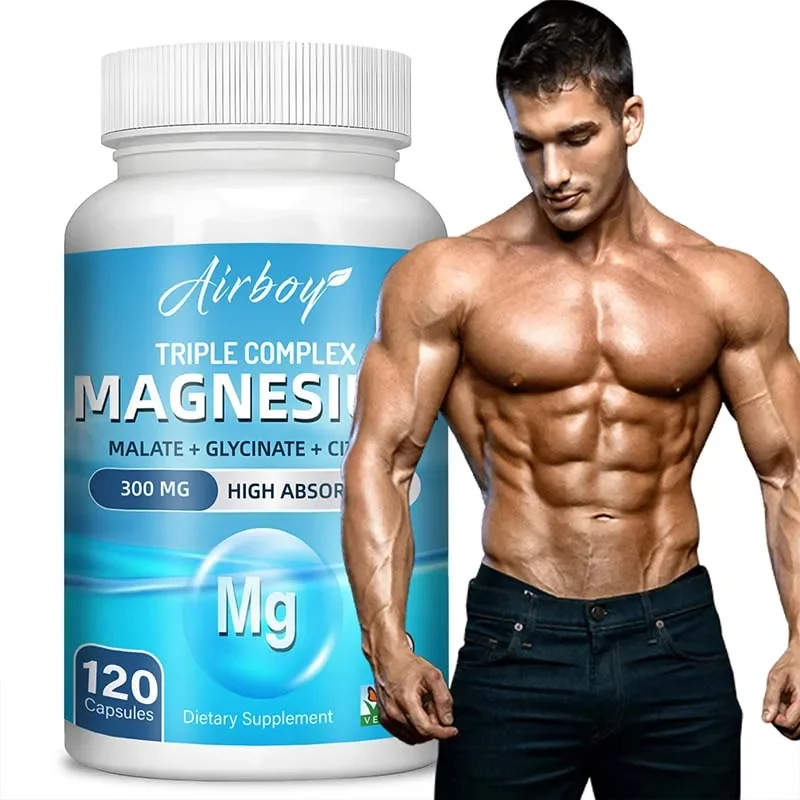 

Triple Magnesium Complex - Bone, Muscle & Heart Health Supplement, Sleep Support,Muscle Relaxation,Stress Relief