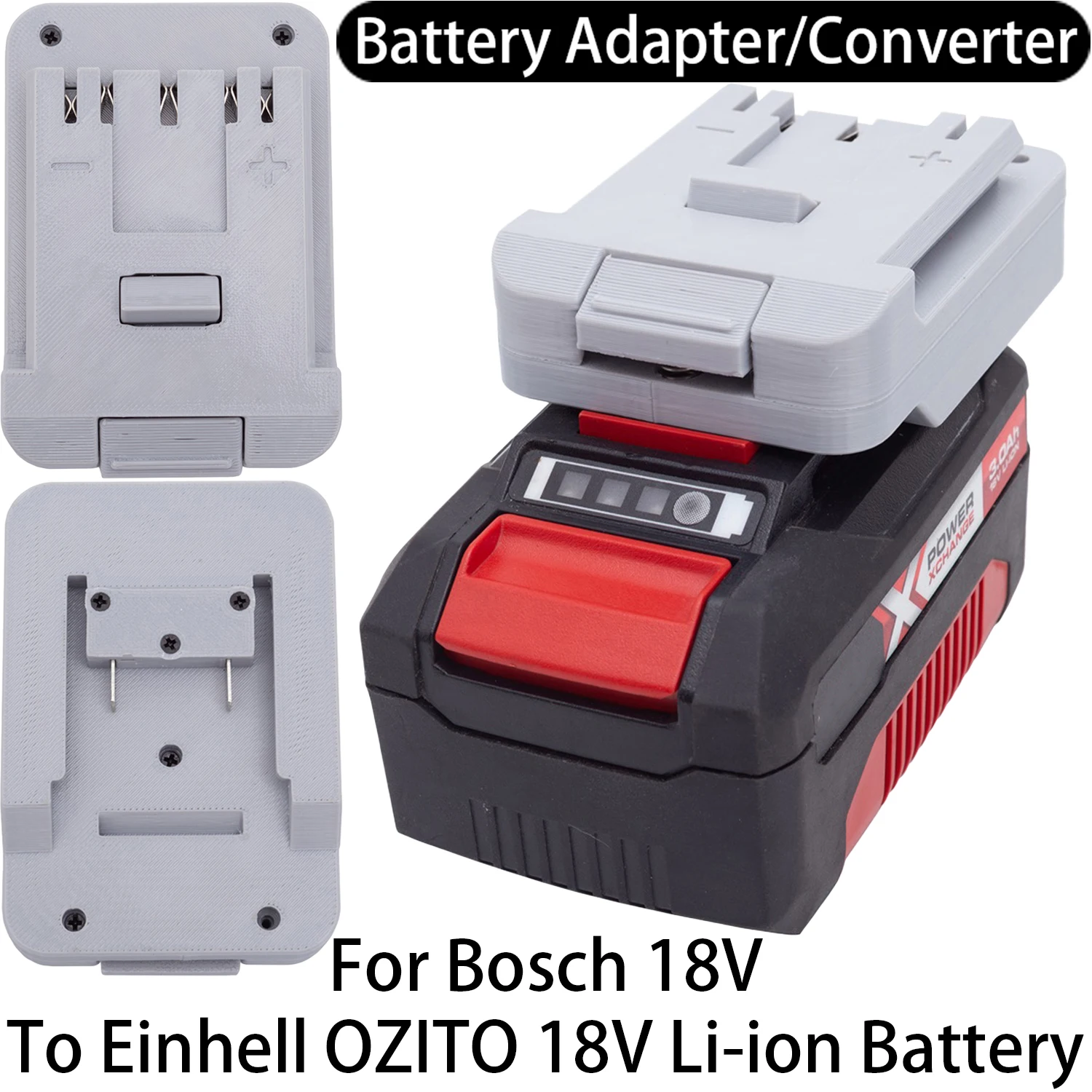Battery Adapter for Bosch 18V Li-ion Tool to Einhell OZITO 18V Li-ion Battery Adapter Converter Power Tool Accessory