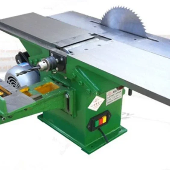 Thick Table Saw Machine 220v 1.1kw Woodworking Planer, Multi-function Woodworking Machine Can Be Used for Splicing, Planing Etc.