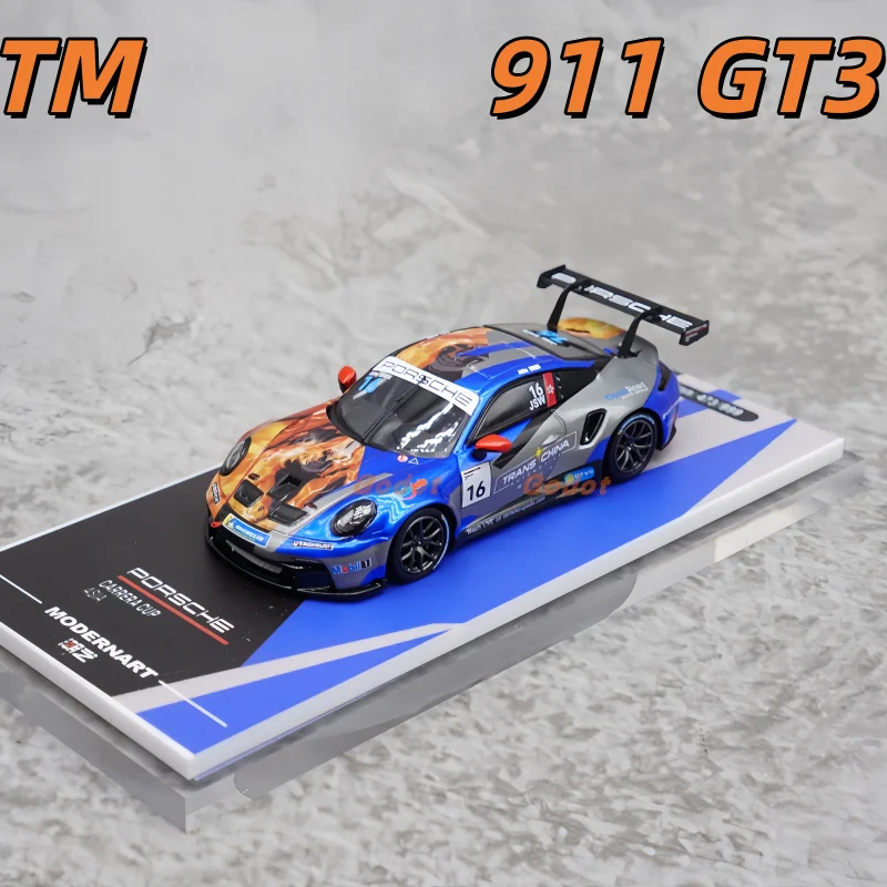 1: 64 911 GT3 16th Alloy realistic car model, for adult collection, display piece, children's gift. In stock.