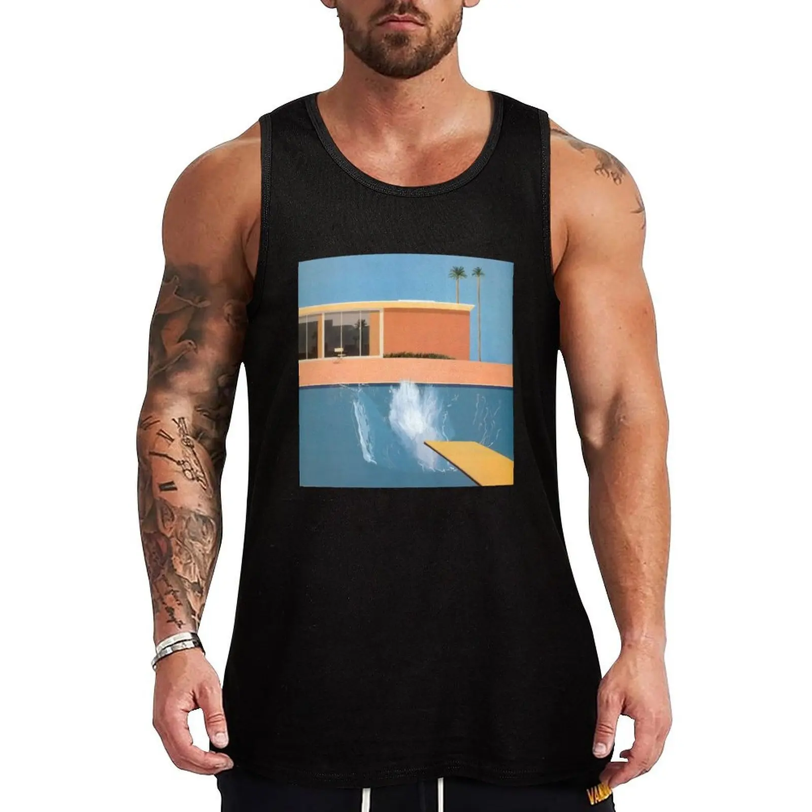 

David Hockney A Bigger Splash Tank Top Fast Dry Tank Top Sports Athletic Sleeveless Shirt