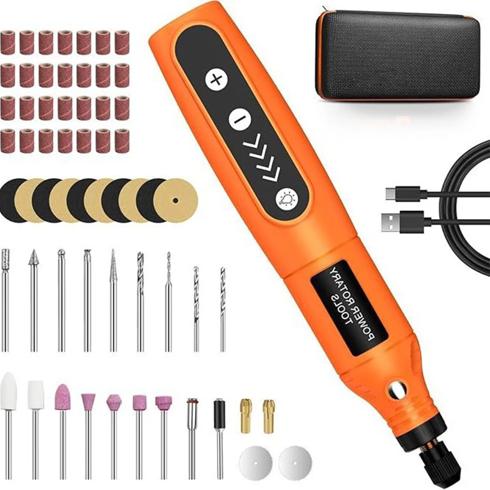 

Type-C Charging Tool Cordless Rotary Tool Adjustable Speed Settings Comprehensive Tool Set Decorative Packaging