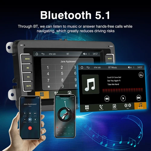 Imagen 2 del producto Auto Carplay Radio GPS para VW Volkswagen VW Golf GTI GTR Caddy nuevo escarabajo Sharan Amarok WiFi reproductor de coche