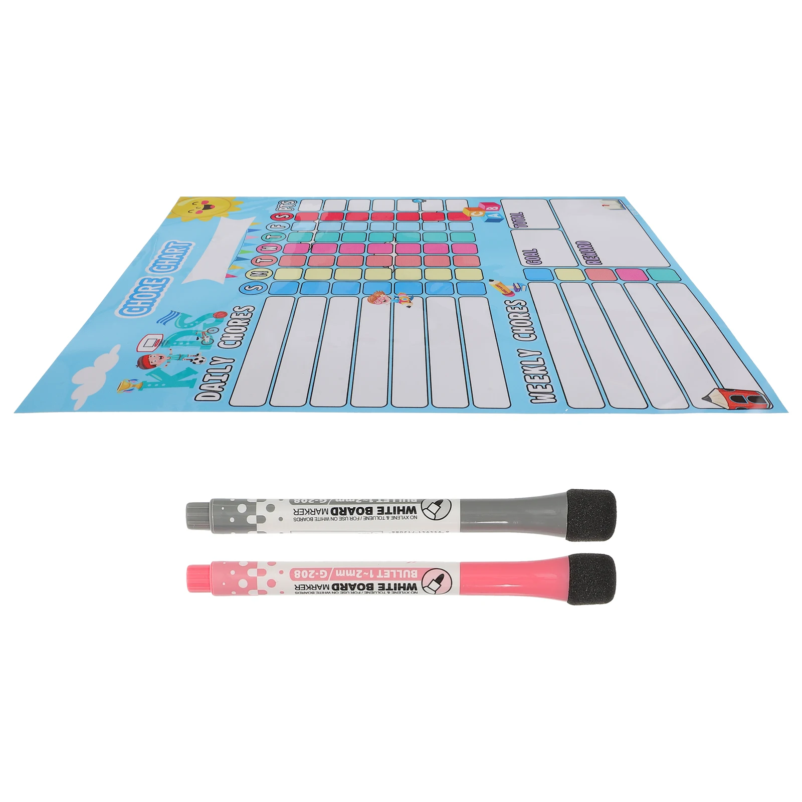 1 Set Of Reward Chart Refrigerator Magnet Household Behavior Chart Convenient Kids Calendar