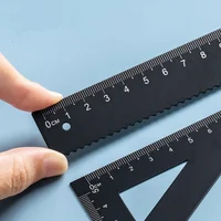 4pcs Metal Ruler Set - 6 Colors Maths and Drawing Tools, Drafting Rulers for Students and Designers 3
