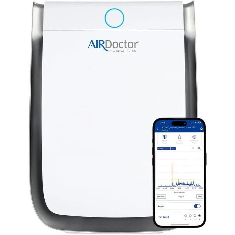 AIRDOCTOR 3500i SMART Air Purifier for Living Rooms & Bedrooms. 3 Stage Filtration with Pre-Filter, UltraHEPA, Carbon/VOC